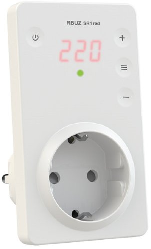 Реле напряжения сенсорное розеточное Rbuz SR1 red 16А 100-400В картинка